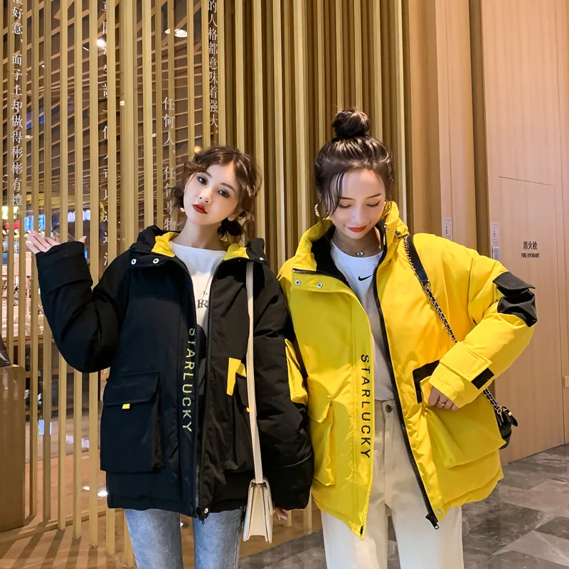 

Cotton Coat Women's Mid-length 2019 New Style Korean-style Casual down Jacket Cotton-padded Clothes Women's Best Friend-Parka Wo