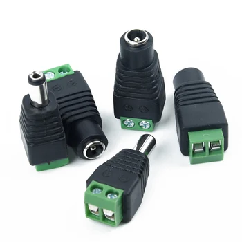 

LED Strip Terminals Cable Plug 5.5*2.1mm Male Female Power CCTV Camera Connectors Safe Jack Brand New