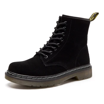 

Yellow Threads Doc Men Shoes Spring Unisex Boots Martins Man Leather Ankle Boot Cowboy Motorcycle Casual Men Boots Dr Round Toe