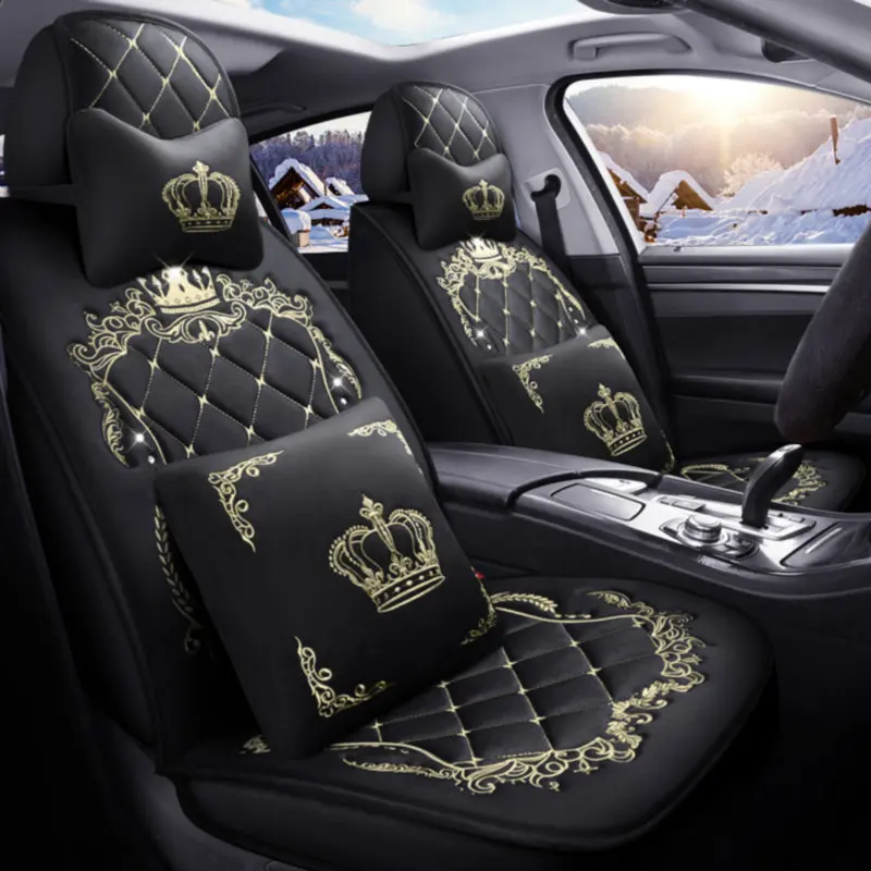 

Winter Auto Full coverage Seats Covers Plush Car Seat Cover for Skoda fabia octavia laura rapid skoda superb kodiaq yeti ssuv
