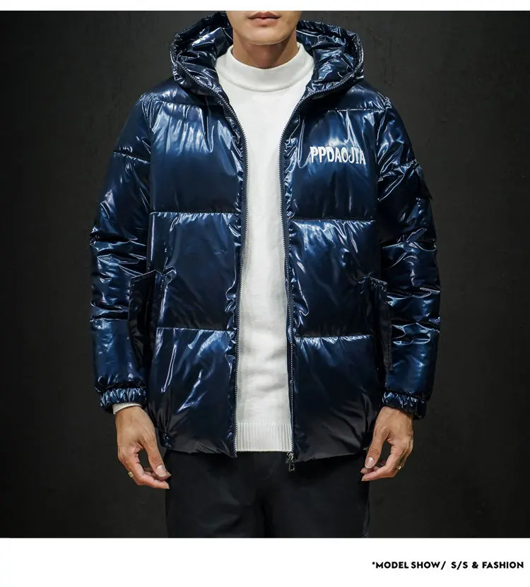 Зимние мужские парки, повседневное плотное теплое пальто Casaco Masculino Inverno, верхняя одежда на молнии с капюшоном, Мужская ветровка, однотонная одежда