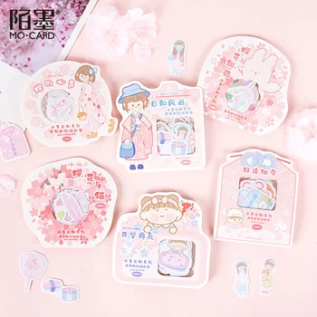 

40pcs/1lot Kawaii Stationery Stickers Koharu and Diary Decorative Mobile Stickers Scrapbooking DIY Craft Stickers