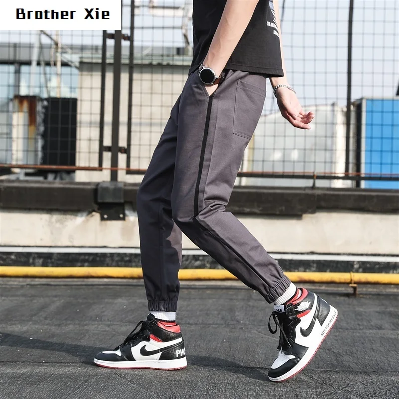 

Cotton Overalls Men Fashion Solid Color Casual Straight Overalls Man Streetwear Wild Hip Hop Loose Joggers Sweatpants M-3XL
