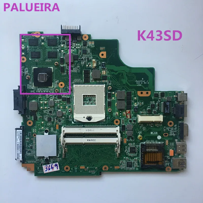 Материнская плата gigabybeira Rev 4 1 для ASUS K43SD X43S A43SD материнская ноутбука всех функций