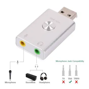 

High End USB 3.1 External Sound Card Adapter Plug-and-play Converter Connector For Desktop Notebook PC