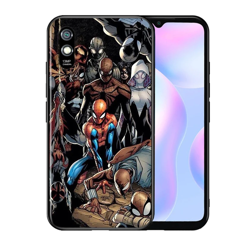 Silicone Cover Spiderman Comic For Xiaomi Redmi 9 9T 9C 8 7 6 Pro 9AT 9A 8A 7A 6A S2 5 5A 4X Plus Phone Case