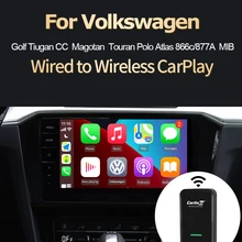 Carlinkit 2021 Новый 2,0 Беспроводной адаптер Carplay для VW 2016-2020 оригинальный автомобильный с беспроводным активатором CarPlay Apple Plug & Play
