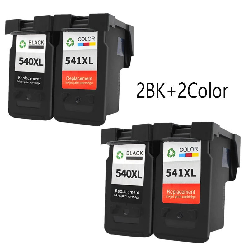 2Black 2Color YLC PG-540 CL-541 для Canon PG540XL CL541XL чернильный картридж pg 540 для Canon Pixma MG4250 MG3250 MG3255 MG3550 MG4100 MG4150 принтер - Цвет: 2Black 2Color