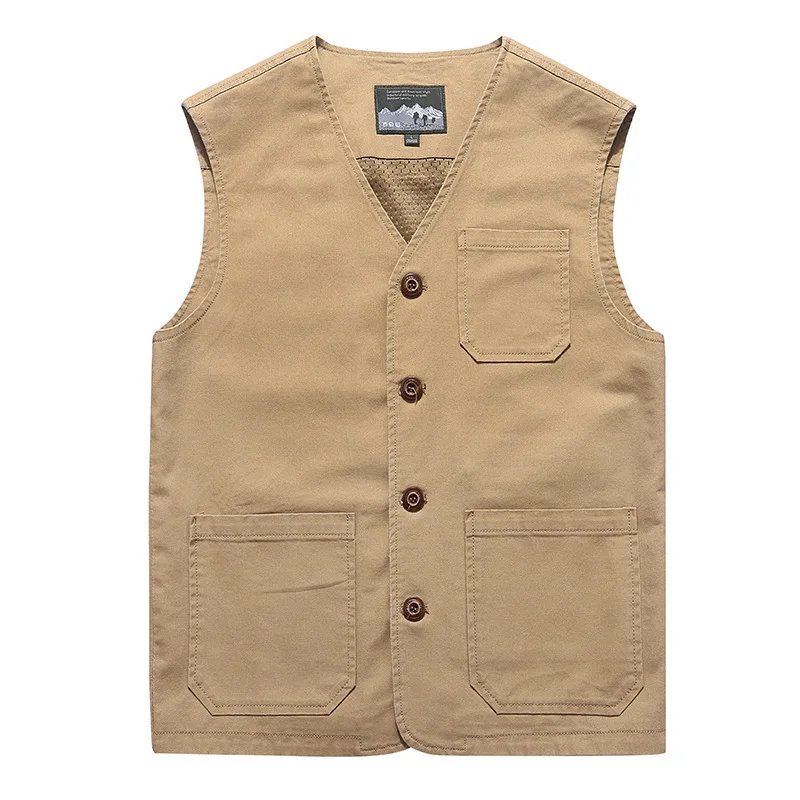 8513 Spring New Style Middle-aged Men Bags Waistcoat Daddy Clothes V-neck Men Waistcoat