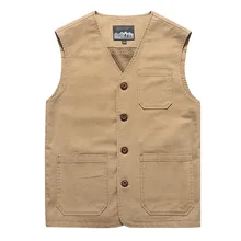 8513 Spring New Style Middle-aged Men Bags Waistcoat Daddy Clothes V-neck Men Waistcoat