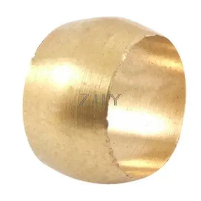 

3/8" x 5/16" Brass Pipe Olive Compression Ring Fitting Gold Tone