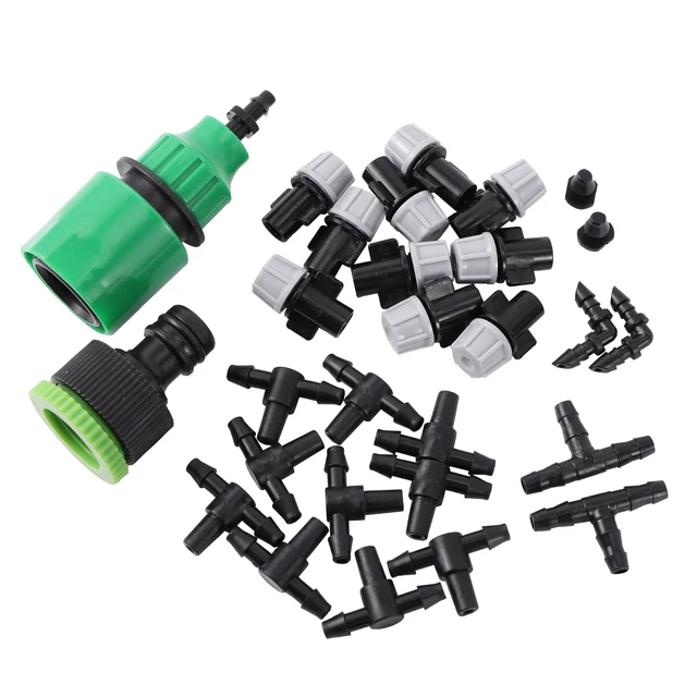 1 Beállított Ködfúvókák Öntözőrendszer Hordozható Május Automatikus Öntözés 10M Kerti Tömlő Spray -Feje 4/7 Mm -Es Pólóval És Csatlakozóval - Image 2