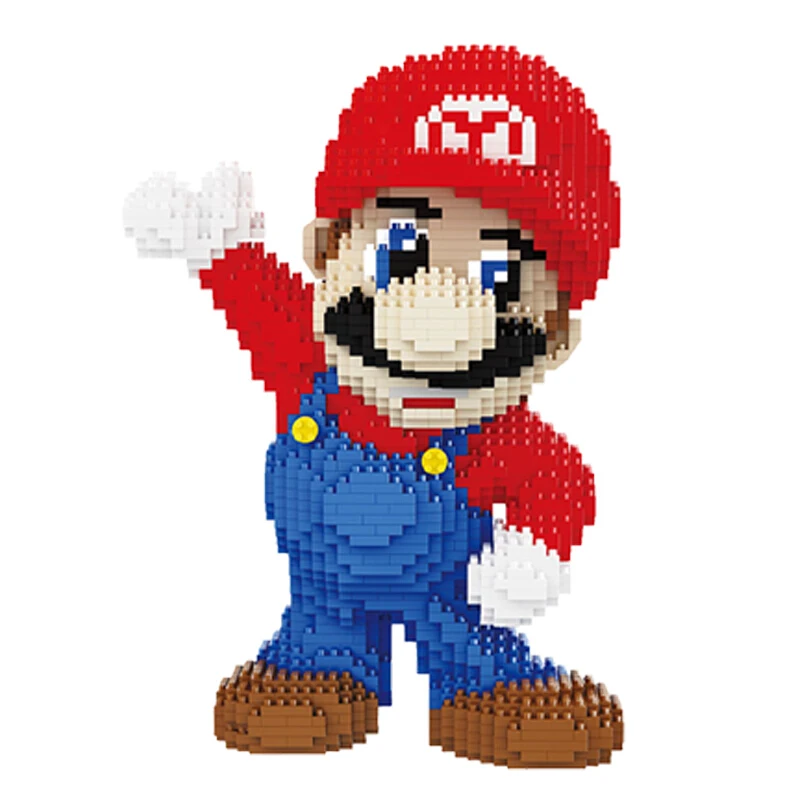 

2497pcs 21801 66006 Super Mario Block Diamond Micro Particle Spell Inserting Plastic Building Blocks Toys for Children Gifts