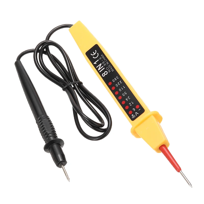 MACHSWON 8 in 1 Voltage Tester Probe Pen Continuity Detector Pen Meters Tester 6V~380V Electric Circuit Tester