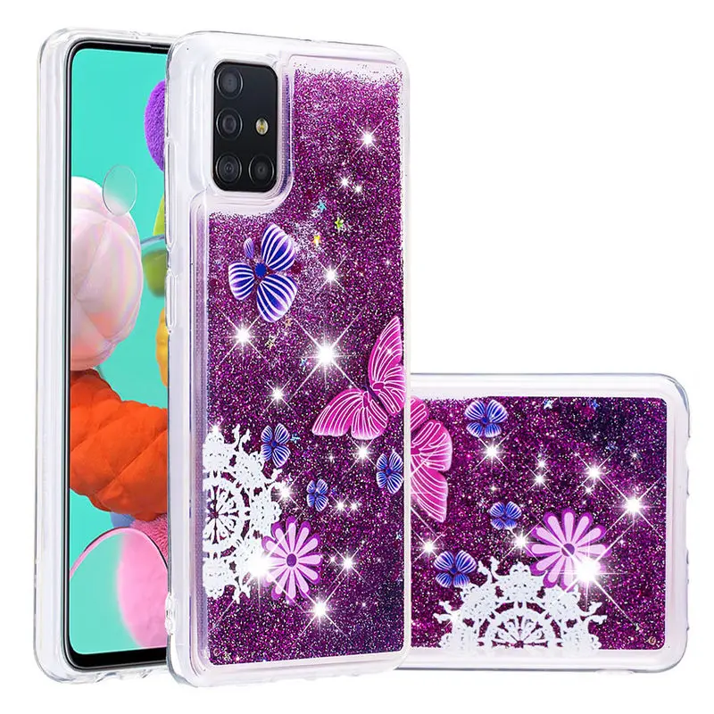 

Silicon Cover For Samsung Galaxy A51 Shockproof Phone Case For Samsung Galaxy A 51 A71 Liquid Dynamic Quicksand Phone Cover Case