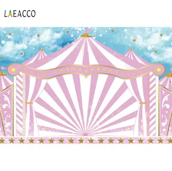

Laeacco Pink Circus Party Birthday Photography Backgrounds Customized Seamless Photographic Backdrops For Photo Studio
