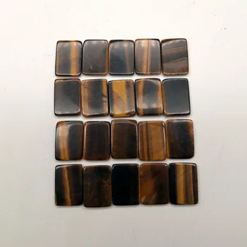 

Natural stone tiger eye Double flat bottom square cabochon 10x14MM 12PCS Ring necklace patch Accessories