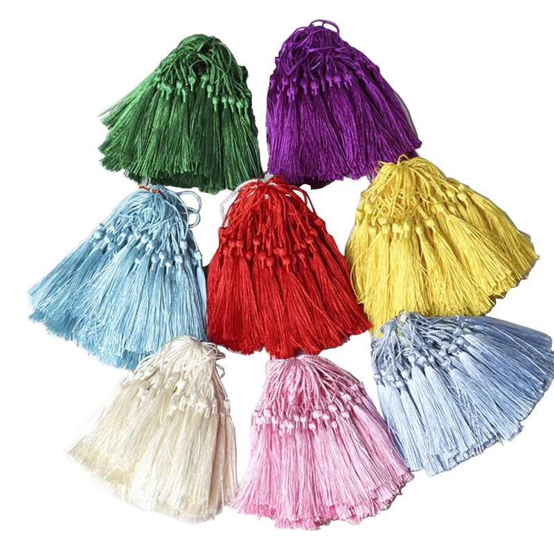 Description Picture 2 of item50PCS/Pack 8cm Color Hanging rope Polyester Tassels Fringe Sewing Bang Tassel Trim Key Tassels For DIY Embellish Curtain Access