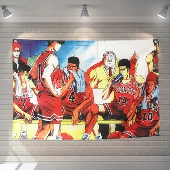 

"Slam Dunk" Cartoon Movie Poster Banners Children's Room Wall Decoration Hanging Art Waterproof Cloth Polyester Fabric Flags