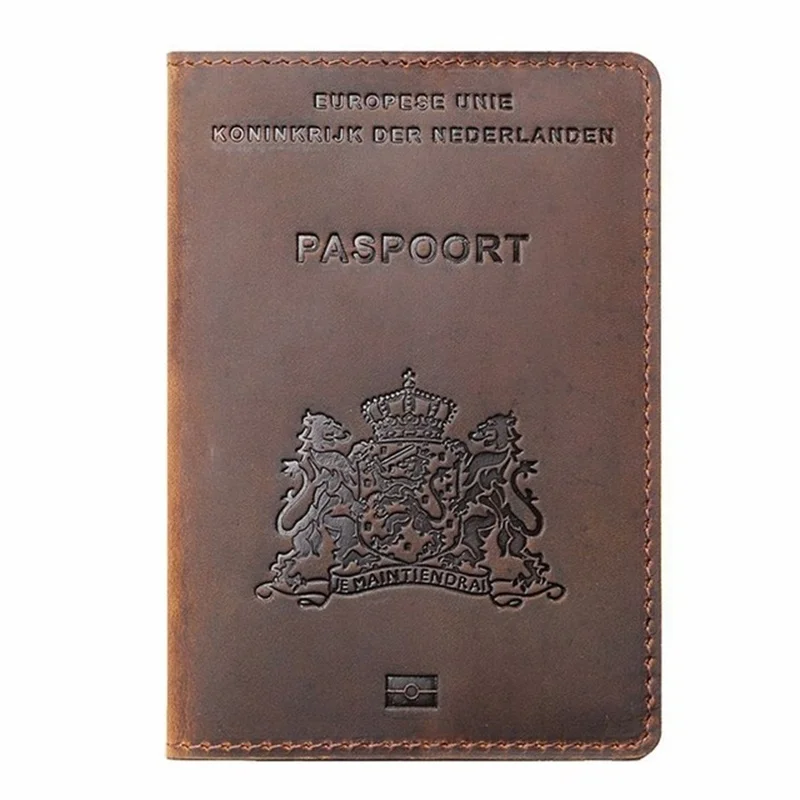 Leather Passport Cover Holder Cover Netherlands Netherlands Holder