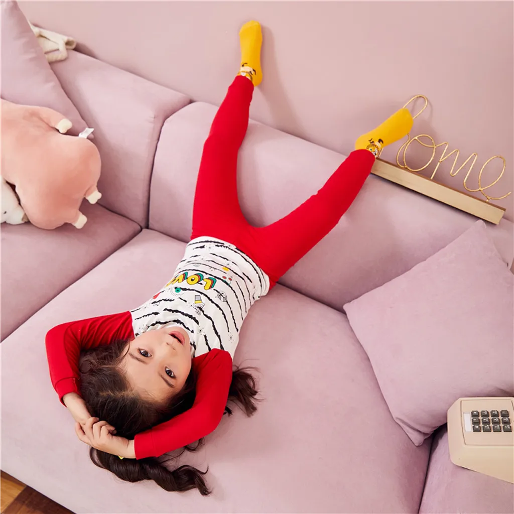 New Kids Pajamas set Boys cartoon picture Pyjamas girls cute sleepwear Sets Children nightwear family pajamas for baby outfits
