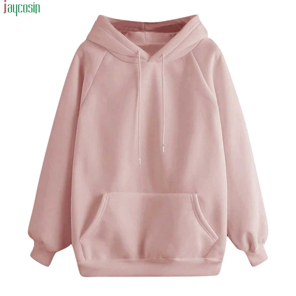 

JAYCOSIN 2019 winter Casual Sweatshirt women Hoodies Sweatshirts ladies long sleeve Sweatshirt girl Pullover loose Hooded Female