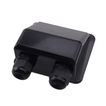 

Black Roof Top Solar Panel Double Cable Entry Gland Box Case For Motorhome Camper RV Boat UV resistant