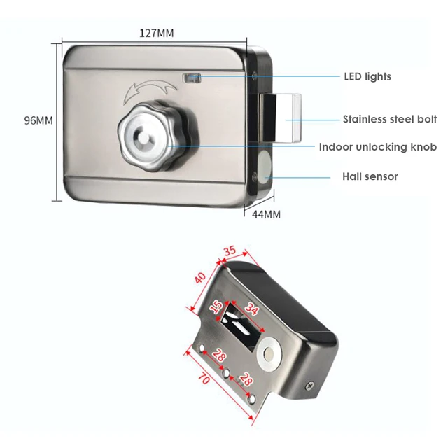 Digital Keypad Door Lock Fingerprint Lock Remote Control Lock Keyless Door Lock Hide Key  Easy install 6