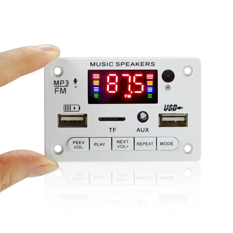 12V Bluetooth-Compatible MP3 decoder board color screen with recording call motherboard with bluetooth-Compatible JX-810BT 