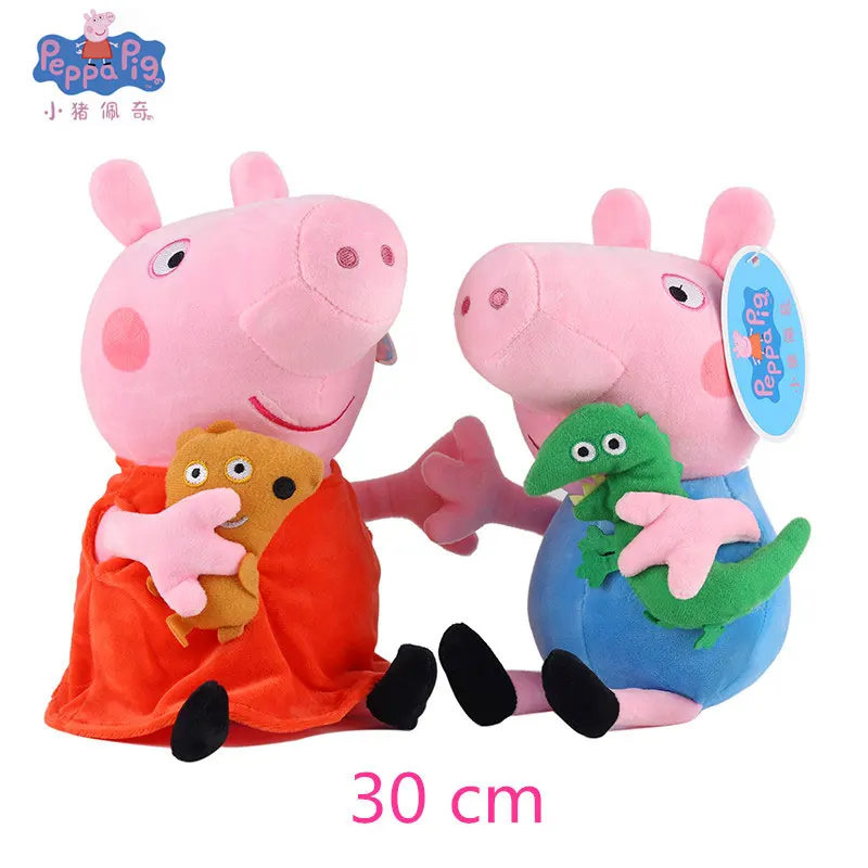 4 шт./компл. со Свинкой Пеппой; pigplush игрушка pigplush GeorgeFriend семейство розовых свиней вечерние кукла Свинки Пеппы; одежда в виде поросенка для детей подарок на год