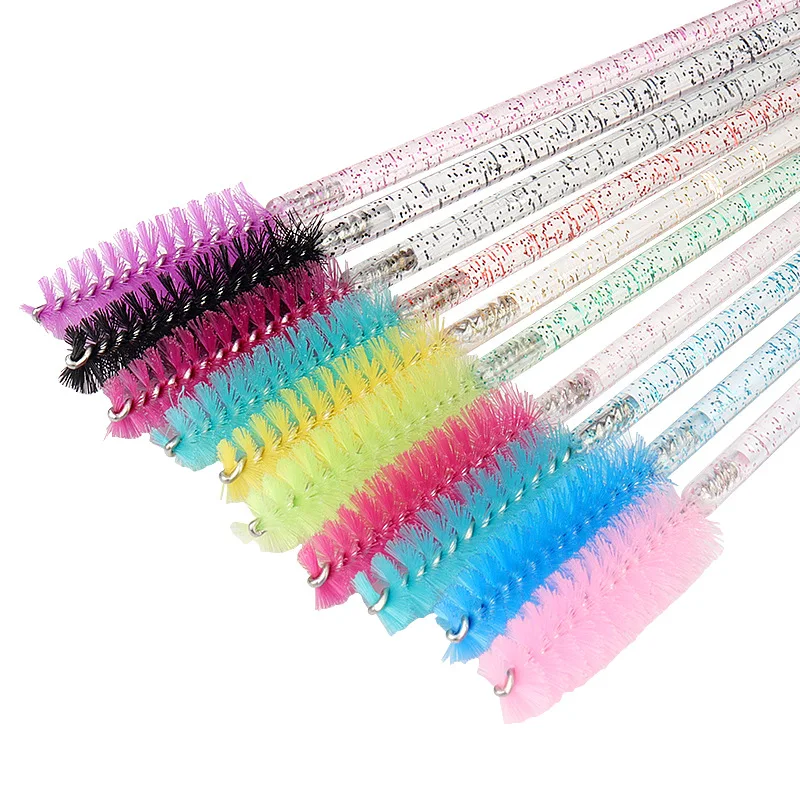 200/500 pcs Disposable Crystal Eyelash Brush Comb Eyelash Extension Mascara Wands Makeup Brushes Professional women Beauty Tool