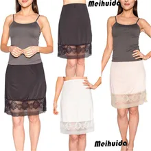 Новая женская Юбка До Колена с цветочным кружевом, юбка-комбинация под повседневные кружевные лоскутные юбки