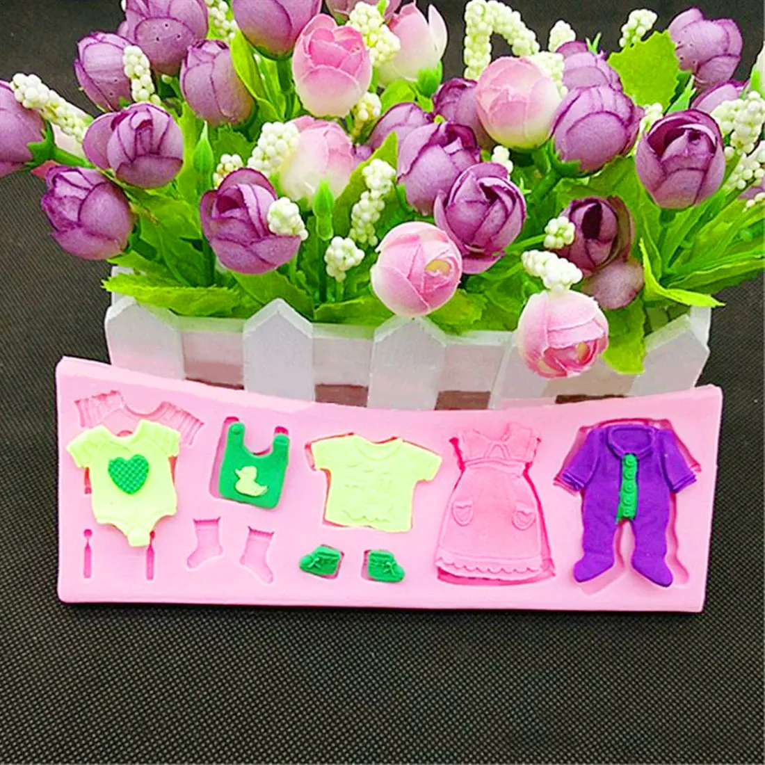 3D детская одежда для душа силиконовая форма для выпечки Кухня DIY украшения торта инструменты для выпечки шоколада кухонные аксессуары