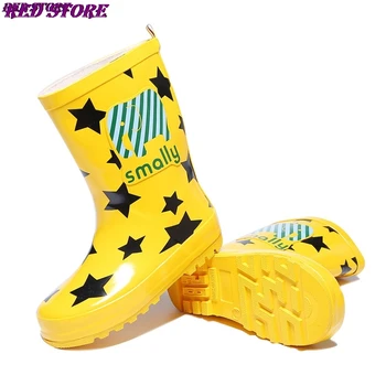 

Child Rubber Rain Boots Kids Boys Girls rain Shoes Children Waterproof Shoes Spring Autumn Antiskid Rain Boots size 23-36