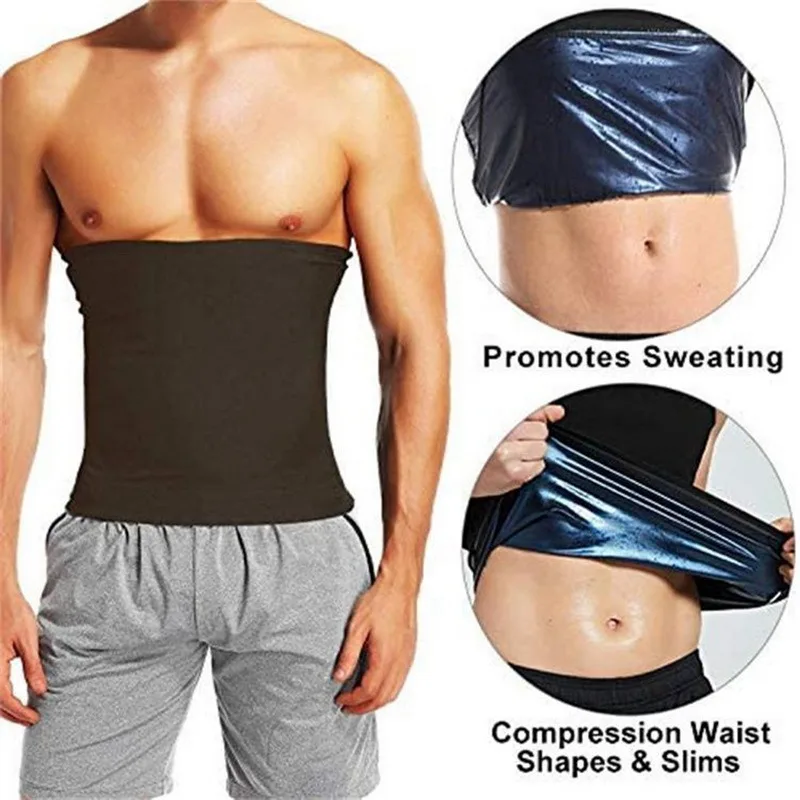 Mens Abdomen Reducer Sauna Body Shaper Fitness Sweat Trimmer Belt Waist Trainer Belly Slimming Shapewear Corset |
