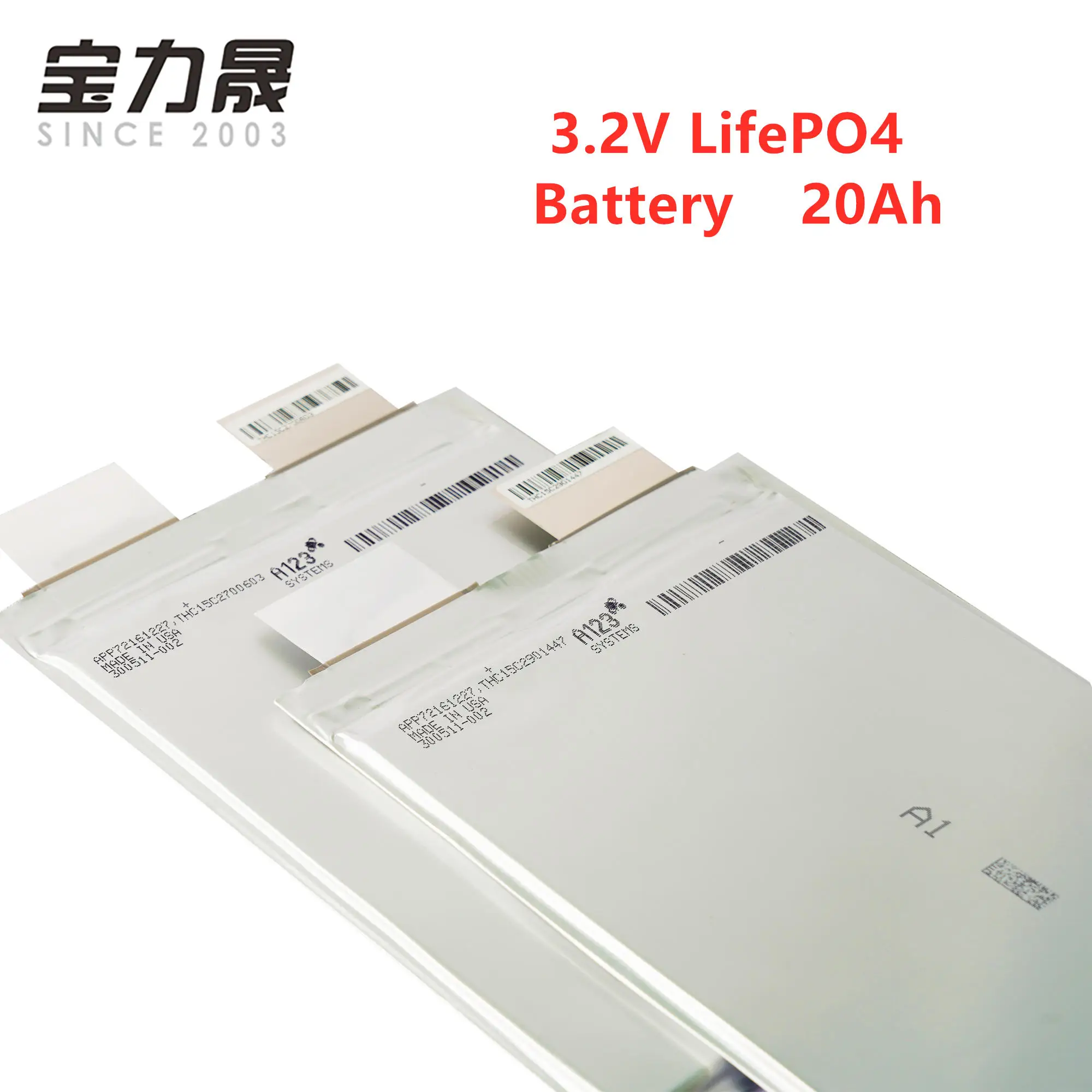 4 100 шт 100% оригинал 20C США 123 LiFePO4 3 2 В 20Ah Форме Призмы ячейка к Ebike призматическая