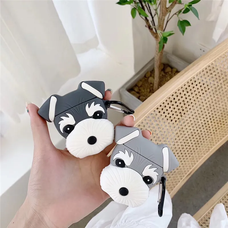 

Cute Dog Wireless Bluetooth Case For Apple Airpods Earphone Silicone Headphones Cases For Airpods 2 Protective soft Cover
