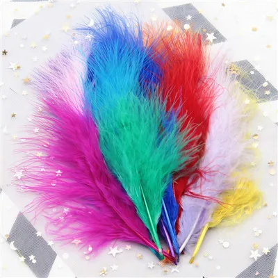 50 шт. куриное перо 10-15 см 4-6 дюймов натуральные перья индейки DIY Plumas ремесла для карнавала Хэллоуин Рождество - Цвет: mix 50pcs