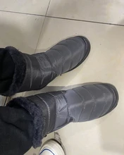Rimocy-Botas de nieve impermeables de felpa gruesa para mujer, botines de plataforma antideslizantes de talla grande 43, zapatos acolchados de algodón para invierno