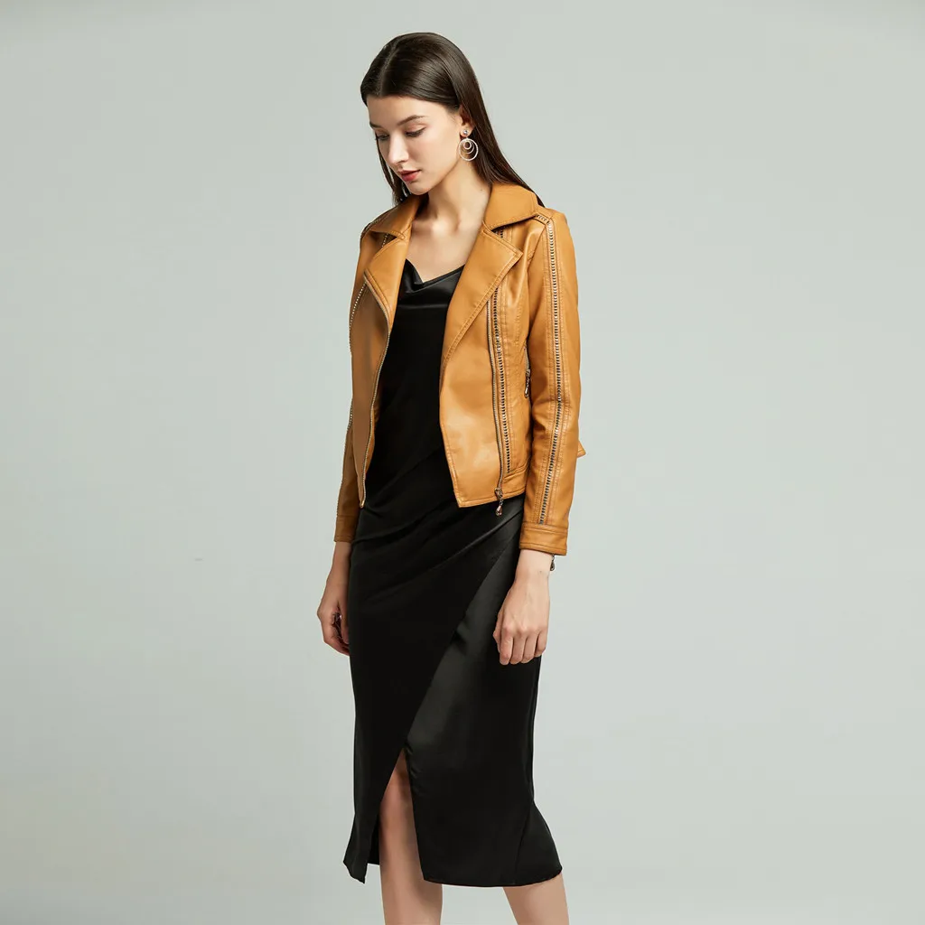 Winter Women Bomber Jacket Warm Short Coat Leather Jacket Parka Zipper Top Overcoat Outwear New Arrival Autumn Jacket Women Coat