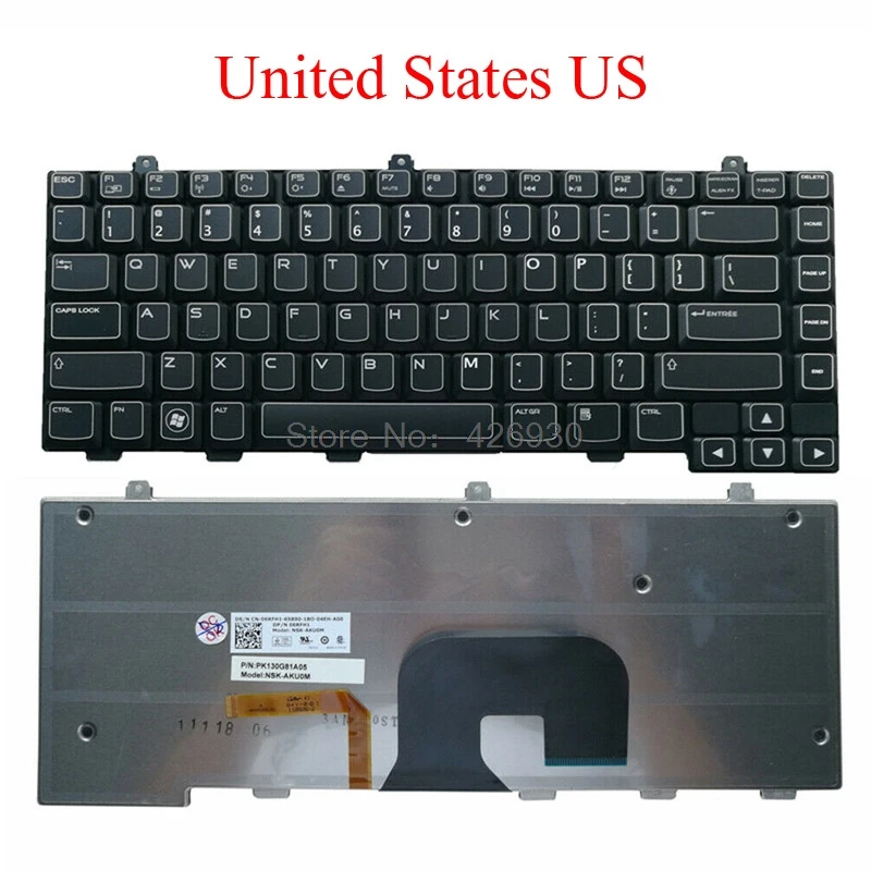 M14X R2 US Ноутбук США JP TW клавиатура для DELL Alienware M14X R1 R2 P18G с подсветкой английский Японский китайский 02M4NW 09V1GY 06RFH1 - Цвет: M14X R2 US