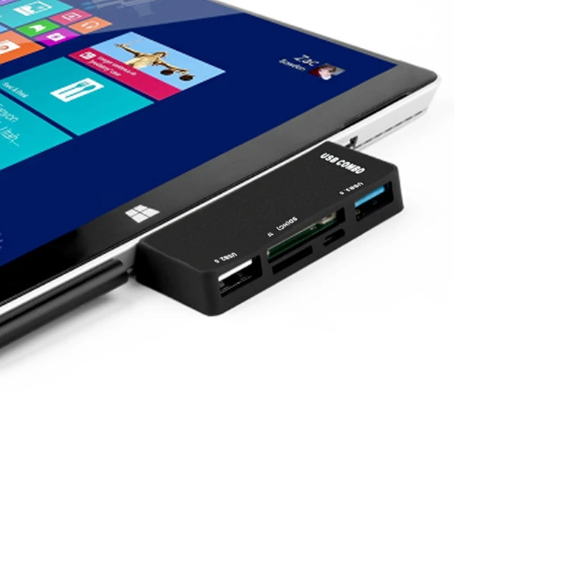 HOT-USB концентратор USB3.0 адаптер 2 порта USB комбинированное устройство для чтения карт SD TF все в одном для Surface Pro 3/4