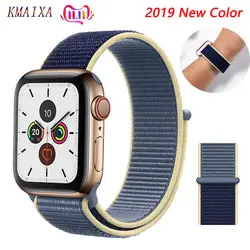 Нейлоновый ремешок для apple watch группа 4 44 мм/40 мм, correa apple watch 42mm 38 мм и нержавеющая сталь металлический корпус наручных часов iwatch серии 4/3/2/1
