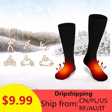 3V термальные хлопковые носки с подогревом для мужчин и женщин чехол на батарейках Зимние гетры для ног электрические носки согревающие носки