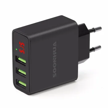 

Portable 3 USB Ports Universal Smart Charger Quick Charging Mutiple Protection LED Indicator Adapter For iPhone Samsung