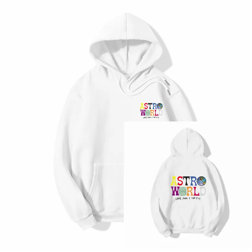 С изображением Трэвиса Скотта ASTROWORLD WISH YOU WAS HERE HOODIES Мода хлопок Письмо печати уличная Мужская Женский трикотажный хлопчатобумажный пуловер - Цвет: white   002