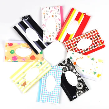 

2PCS Portable Wet Wipe Cases Reusable Refillable Alcohol Face Wet Wipe Cases Bag Dispenser for Home Everyday Use Random Colors