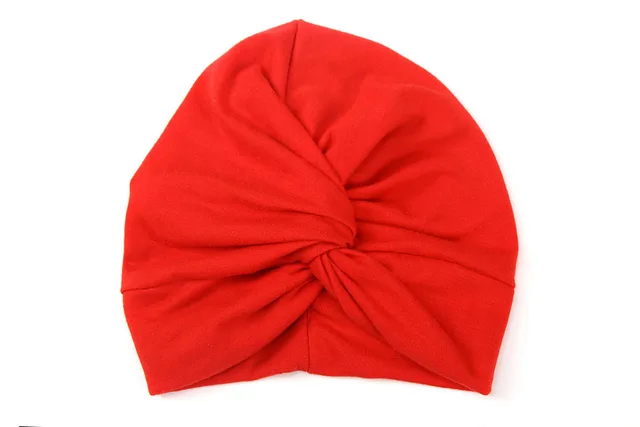Cute Cotton Blend Baby Turban Hat Newborn Beanie Caps Kids Girls Headwear Infant Toddler Shower Hat Birthday Gift Photo Props 8baby red