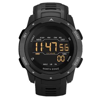 Borda norte relógio digital masculino esportes relógios pedômetro duplo tempo despertador à prova d50 água 50m relógio digital militar 2