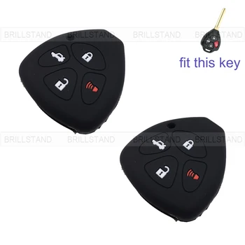 

2pcs 4 Button Silicone Car Remote Key Fob Silica Gel Holder Case Cover for Toyota RAV4 Camry Corolla LE SE XLE XRS